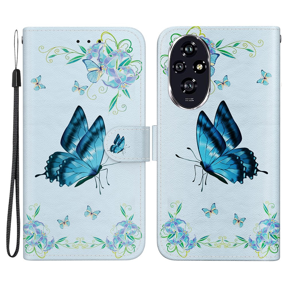 For Honor 200 5G Case Pattern Print Leather Wallet Phone Cover with Stand