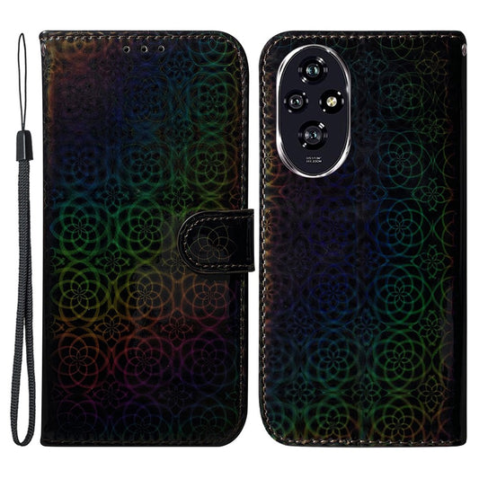 Honor 200 5G Handyhülle – Standfunktion Dazzling Flower aus PU-Leder