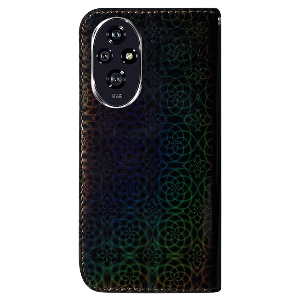 For Honor 200 5G Stand Case Dazzling Flower Protective PU Leather Phone Cover