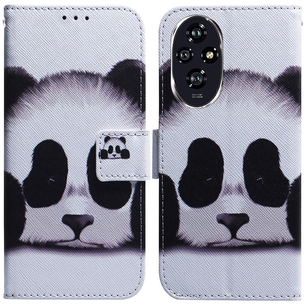 For Honor 200 5G Wallet Phone Case Pattern Print Anti-Drop PU Leather Flip Stand Cover