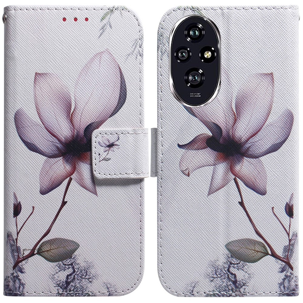 For Honor 200 5G Wallet Phone Case Pattern Print Anti-Drop PU Leather Flip Stand Cover