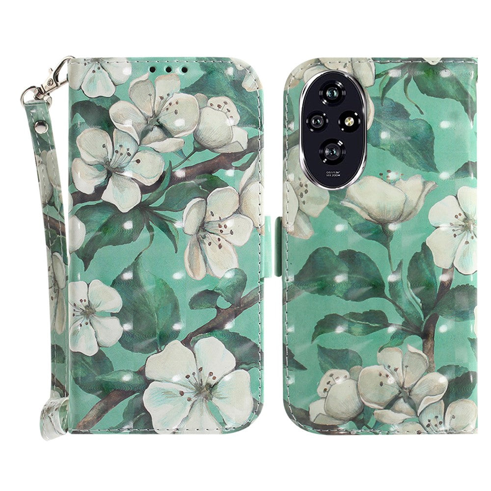 For Honor 200 5G Case Pattern Print PU Leather Wallet Stand Phone Cover
