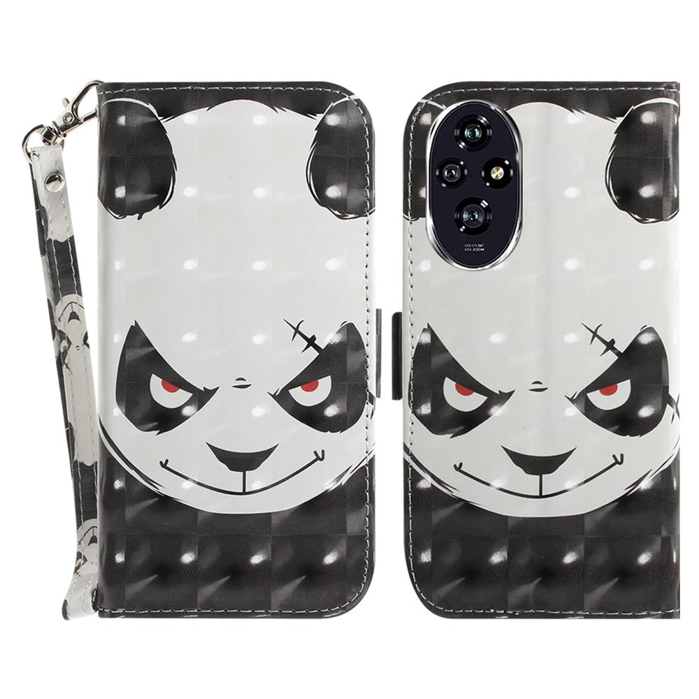 For Honor 200 5G Case Pattern Print PU Leather Wallet Stand Phone Cover
