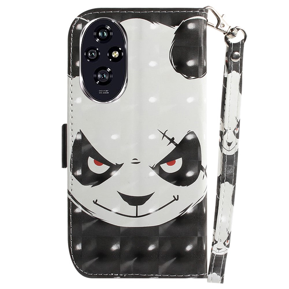 For Honor 200 5G Case Pattern Print PU Leather Wallet Stand Phone Cover
