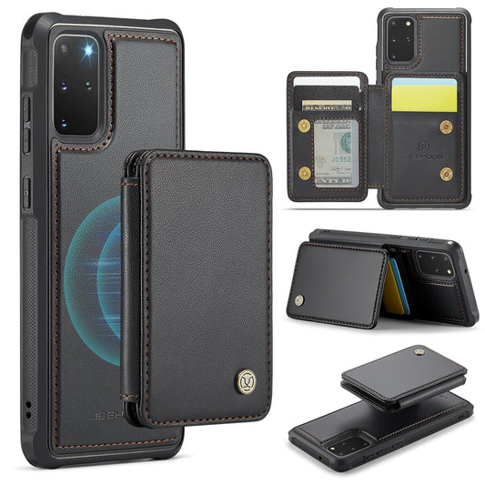 Galaxy S20 Plus 5G/4G Leder-Handyhülle – Mit abnehmbarer magnetische Kartentasche