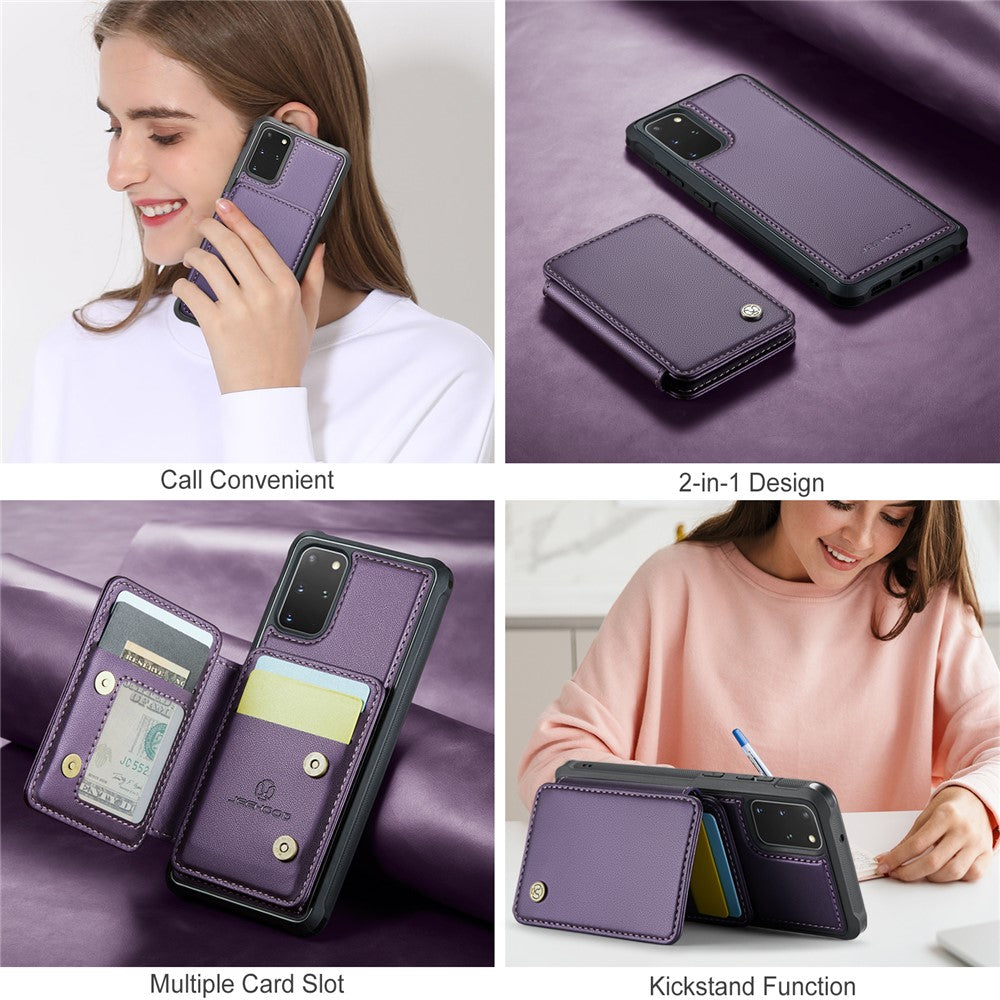 Galaxy S20 Plus 5G/4G Leder-Handyhülle – Mit abnehmbarer magnetische Kartentasche