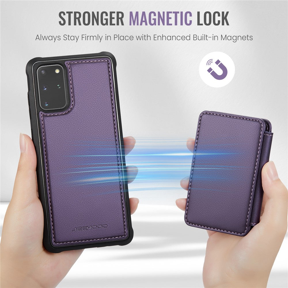 Galaxy S20 Plus 5G/4G Leder-Handyhülle – Mit abnehmbarer magnetische Kartentasche