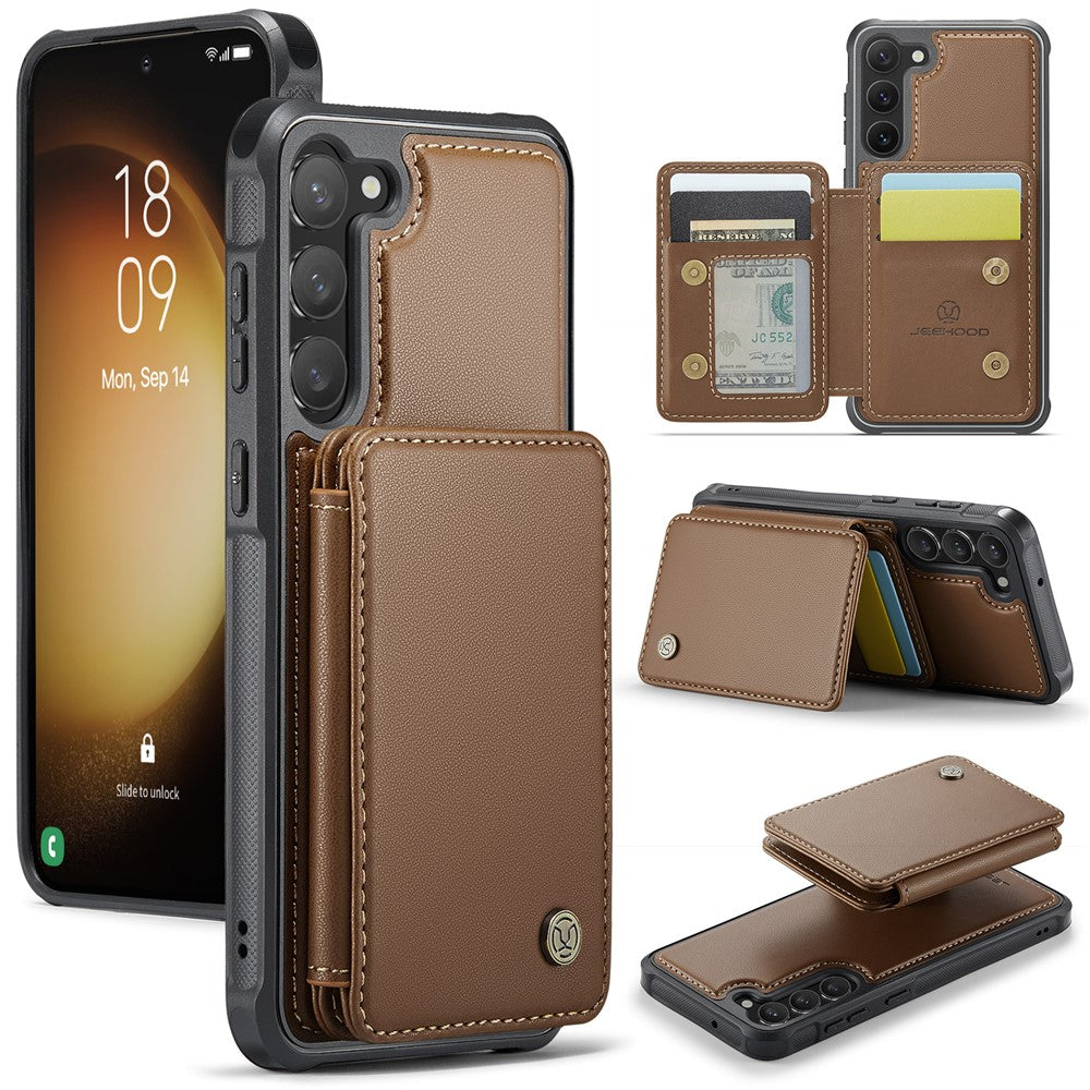 Galaxy S23 Plus Leder-Handyhülle – Mit abnehmbarer magnetische Kartentasche