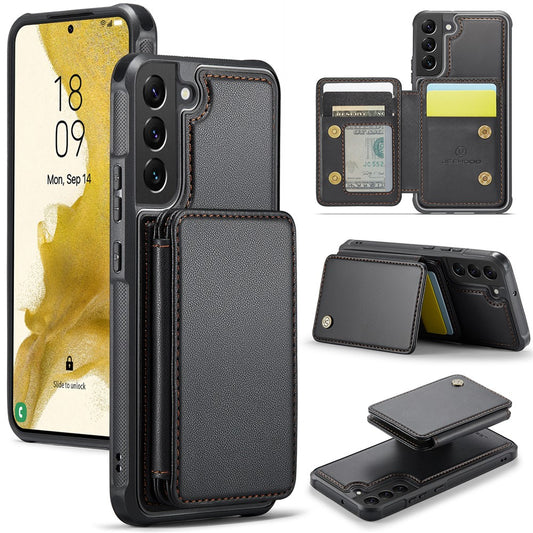 Galaxy S22 Plus 5G Leder-Handyhülle – Mit abnehmbarer magnetische Kartentasche