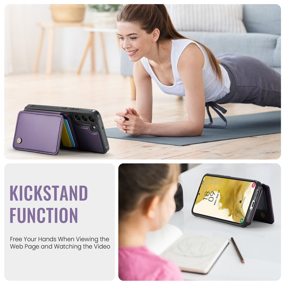 Galaxy S22 Plus 5G Leder-Handyhülle – Mit abnehmbarer magnetische Kartentasche