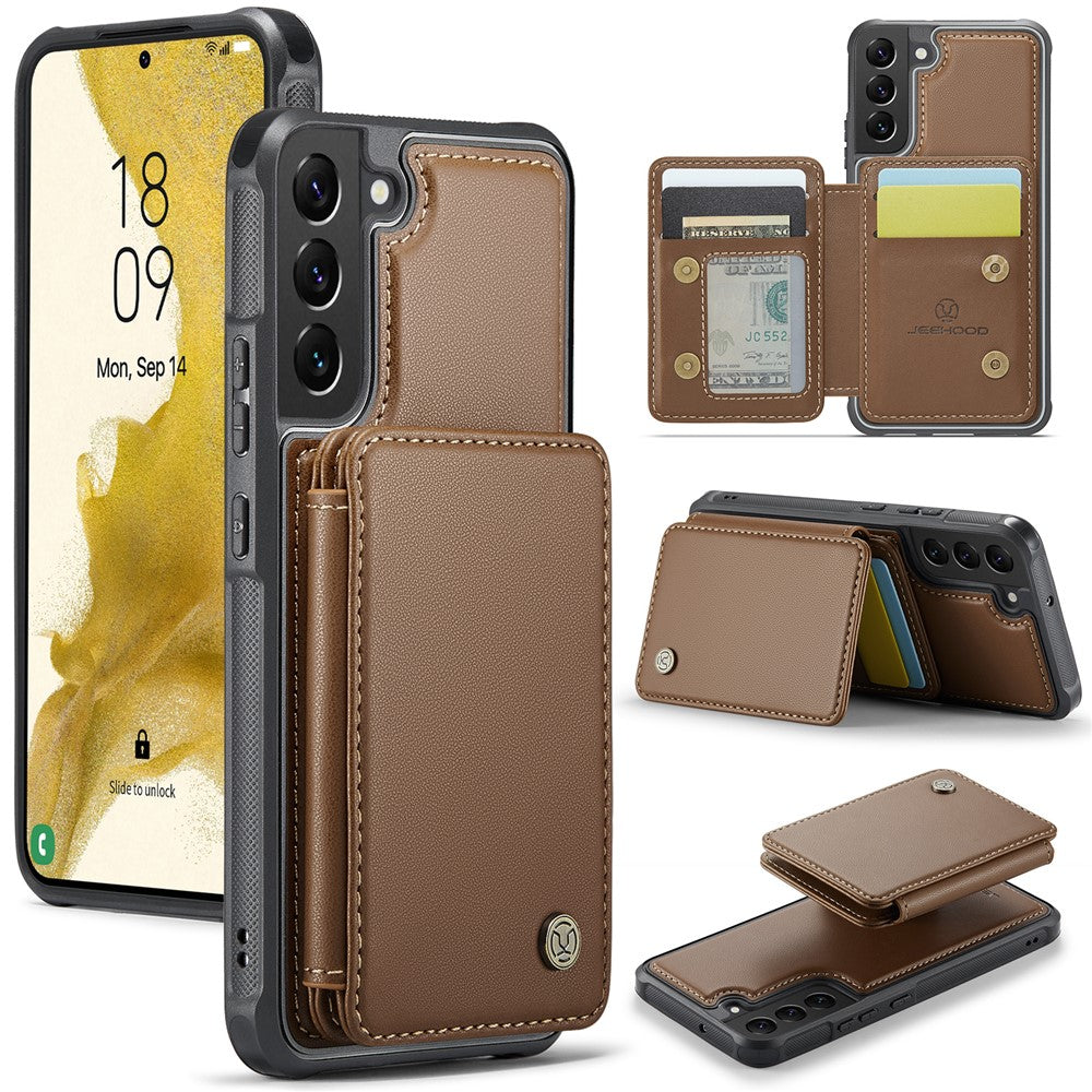 Galaxy S22 5G Leder-Handyhülle – Mit abnehmbarer magnetische Kartentasche