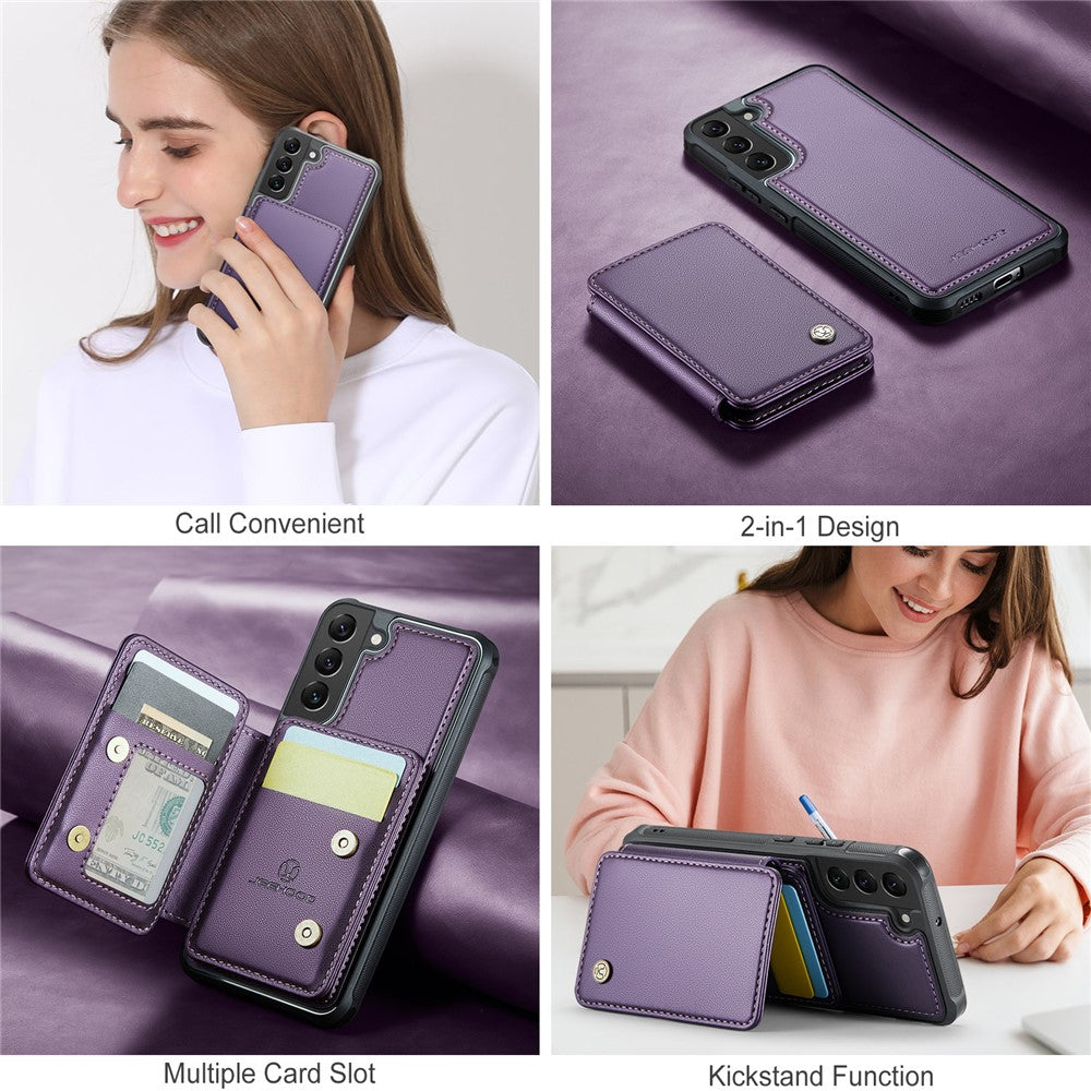 Galaxy S22 5G Leder-Handyhülle – Mit abnehmbarer magnetische Kartentasche
