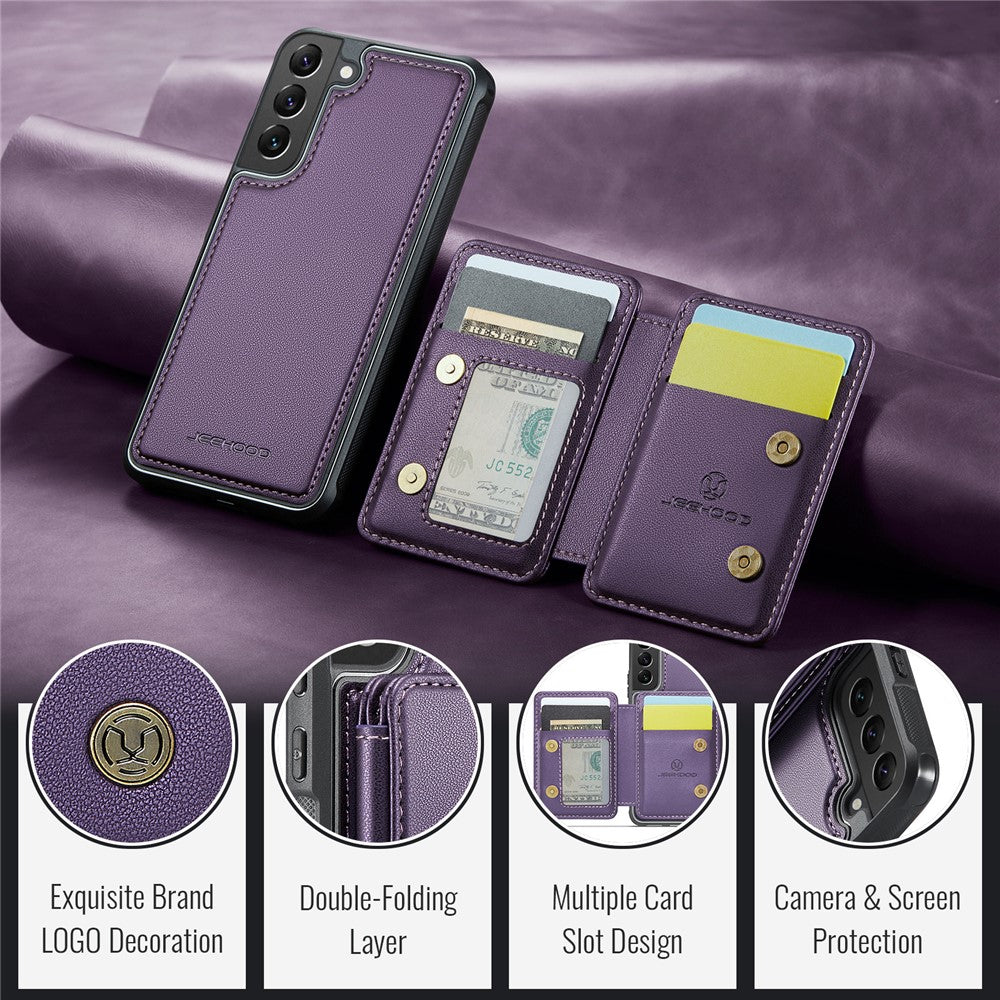 Galaxy S22 5G Leder-Handyhülle – Mit abnehmbarer magnetische Kartentasche