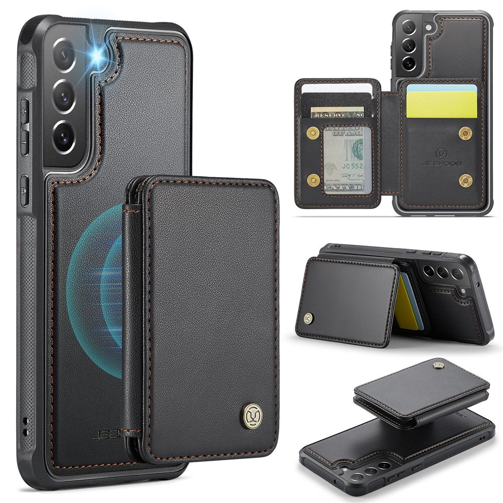 Galaxy S21 FE 5G Leder-Handyhülle – Mit abnehmbarer magnetische Kartentasche