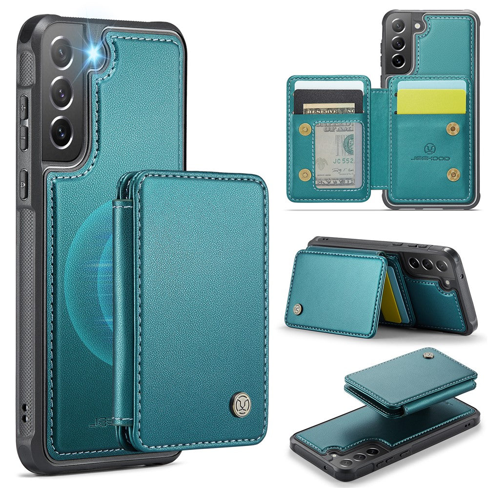 Galaxy S21 FE 5G Leder-Handyhülle – Mit abnehmbarer magnetische Kartentasche