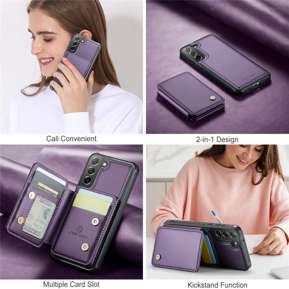 Galaxy S21 FE 5G Leder-Handyhülle – Mit abnehmbarer magnetische Kartentasche