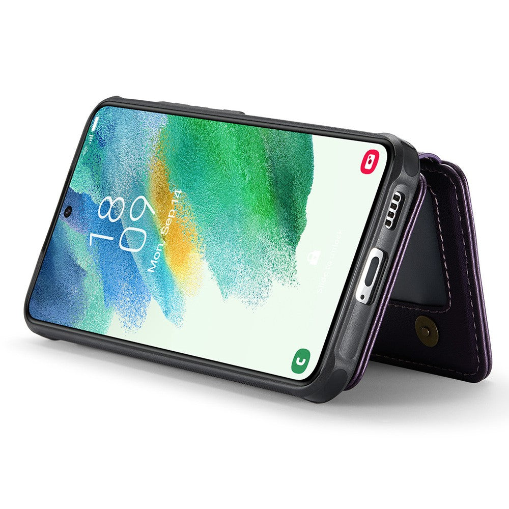 Galaxy S21 FE 5G Leder-Handyhülle – Mit abnehmbarer magnetische Kartentasche