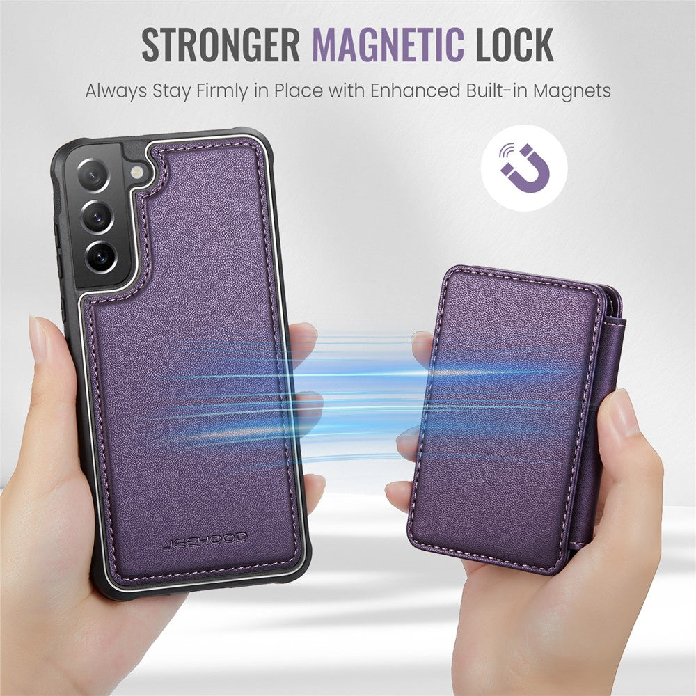 Galaxy S21 FE 5G Leder-Handyhülle – Mit abnehmbarer magnetische Kartentasche