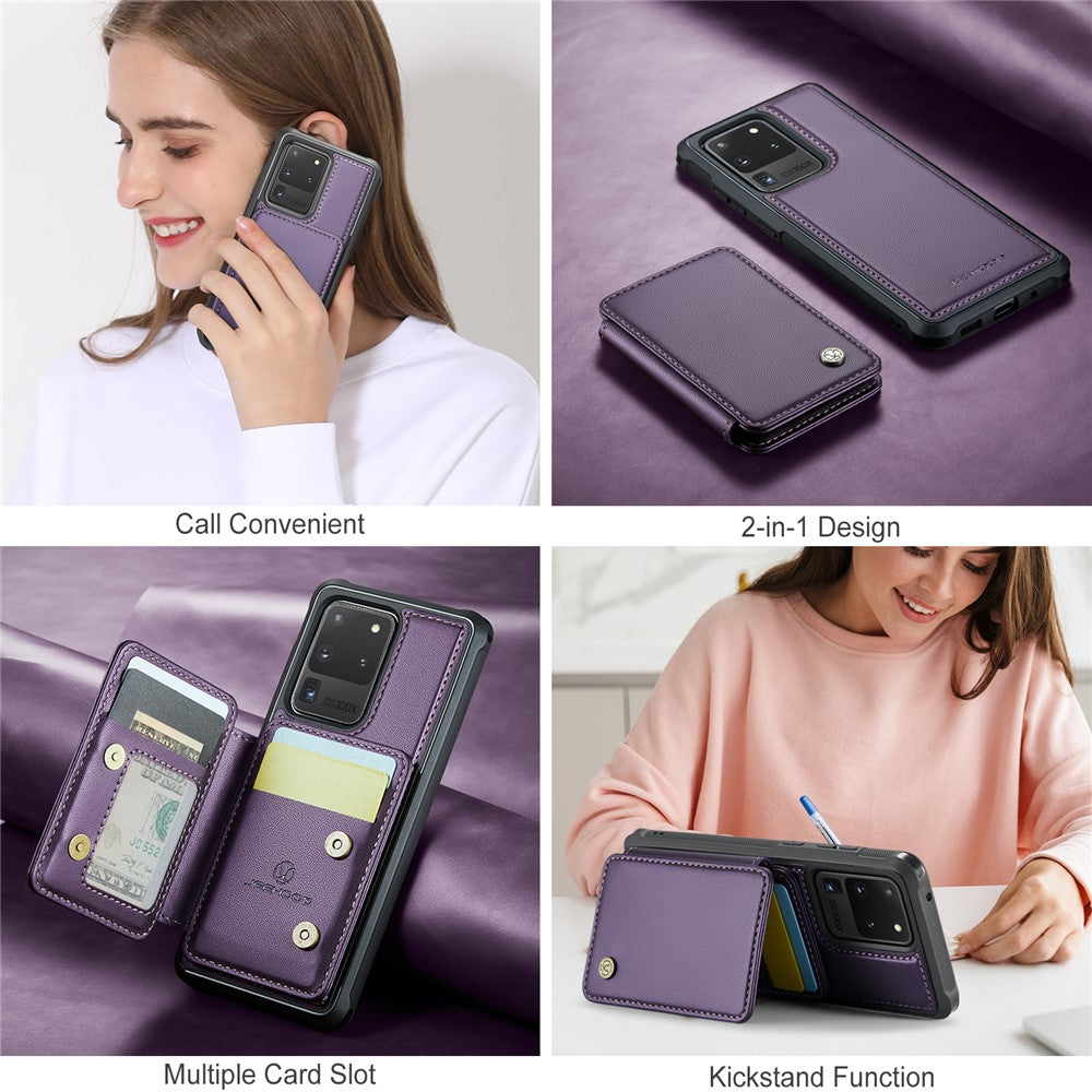 Galaxy S20 Ultra Leder-Handyhülle – Mit abnehmbarer magnetische Kartentasche