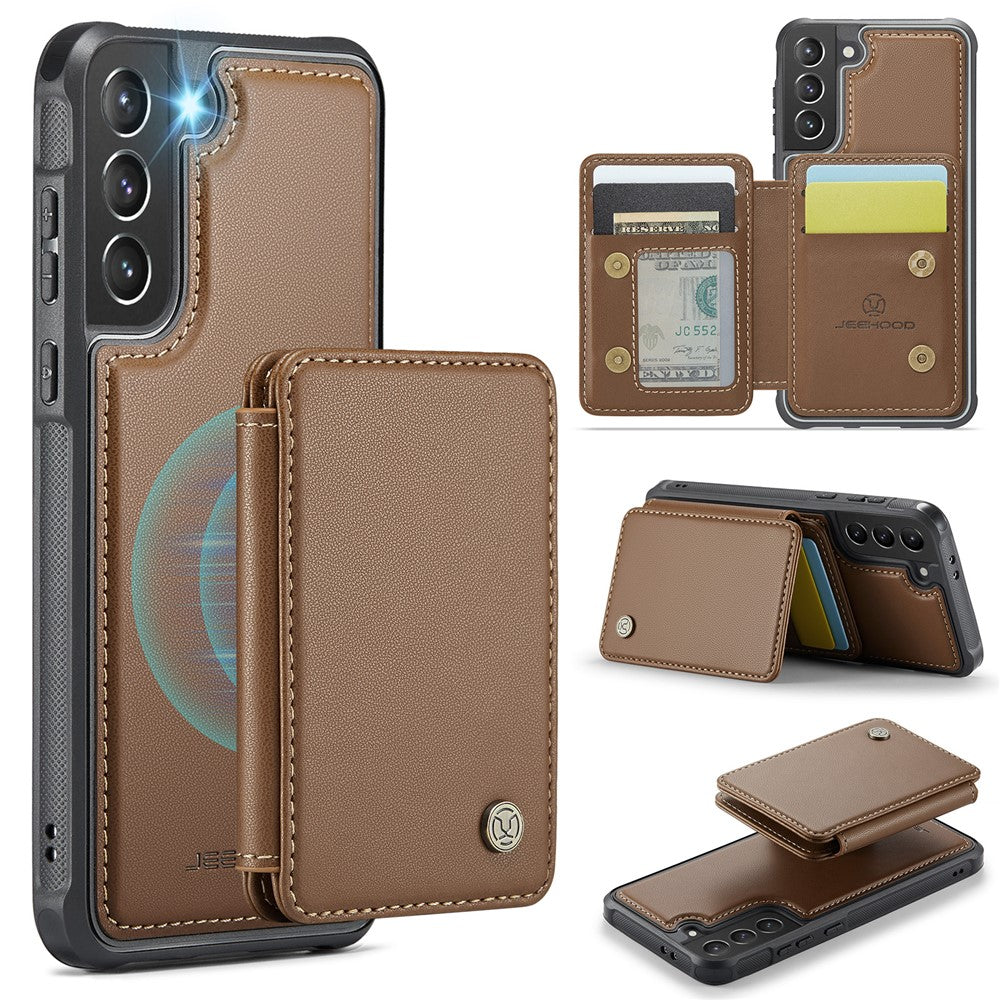 Galaxy S21 5G/4G Leder-Handyhülle – Mit abnehmbarer magnetische Kartentasche