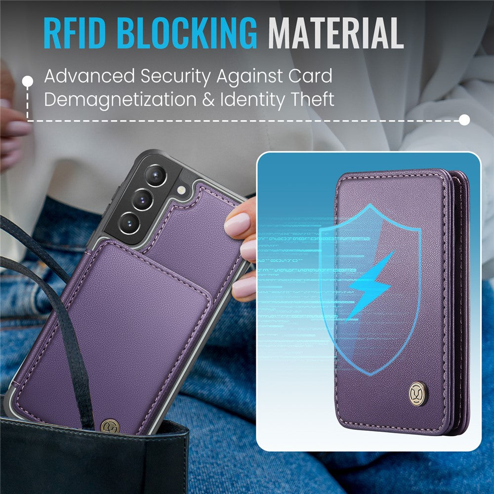 Galaxy S21 5G/4G Leder-Handyhülle – Mit abnehmbarer magnetische Kartentasche