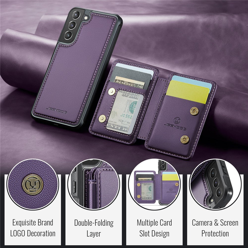 Galaxy S21 5G/4G Leder-Handyhülle – Mit abnehmbarer magnetische Kartentasche