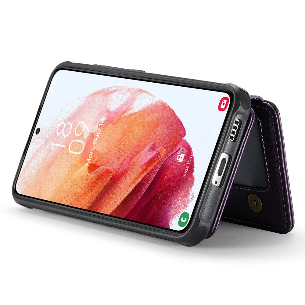 Galaxy S21 5G/4G Leder-Handyhülle – Mit abnehmbarer magnetische Kartentasche