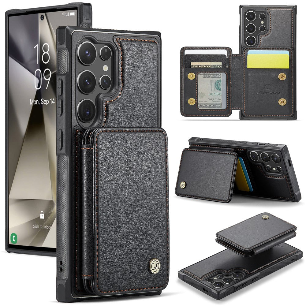 Galaxy S24 Ultra Leder-Handyhülle – Mit abnehmbarer magnetische Kartentasche