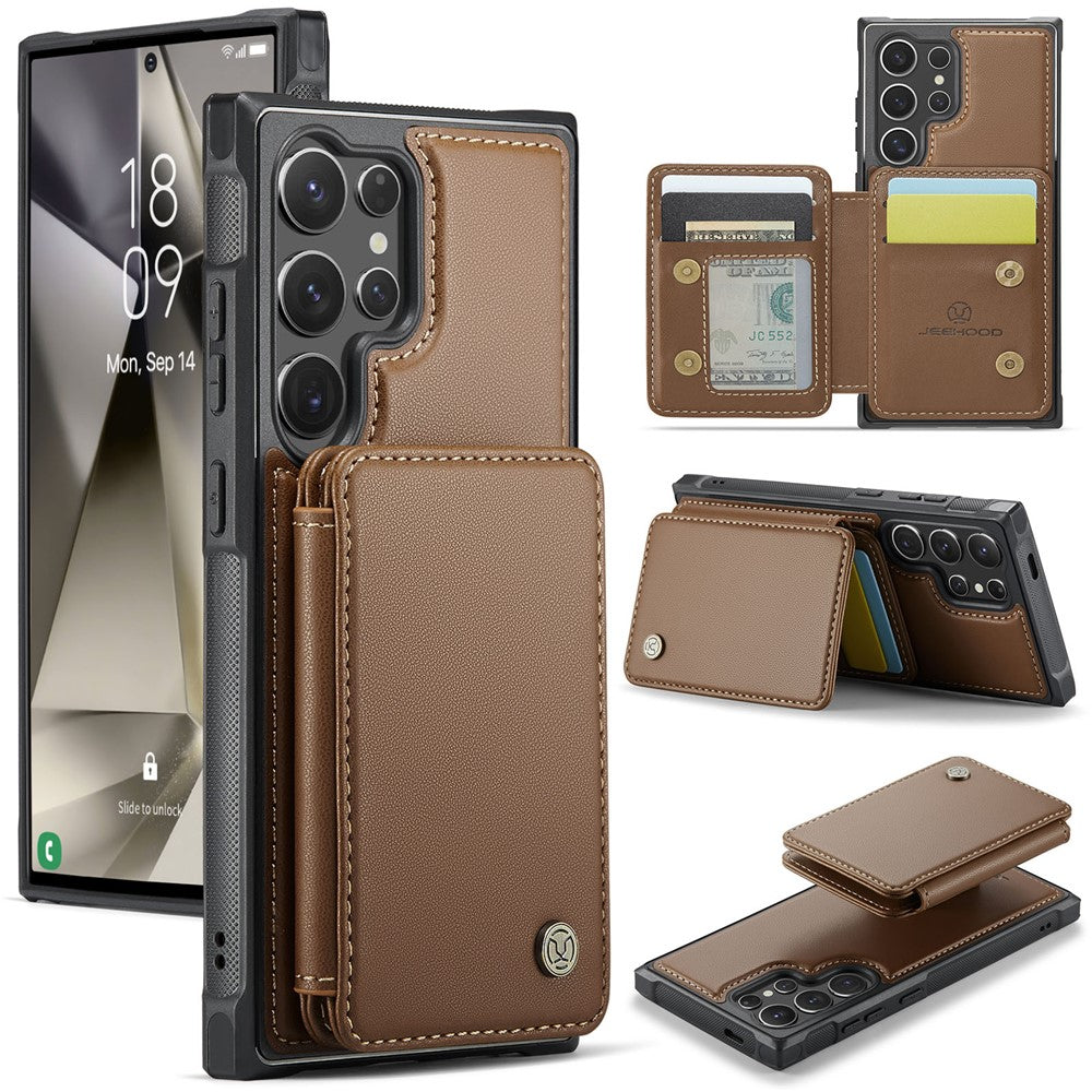 Galaxy S24 Ultra Leder-Handyhülle – Mit abnehmbarer magnetische Kartentasche