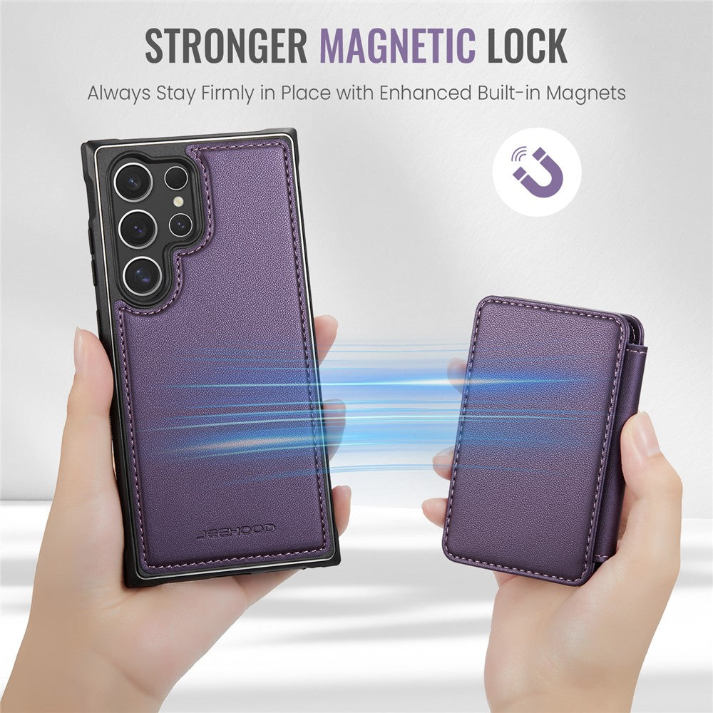 Galaxy S24 Ultra Leder-Handyhülle – Mit abnehmbarer magnetische Kartentasche