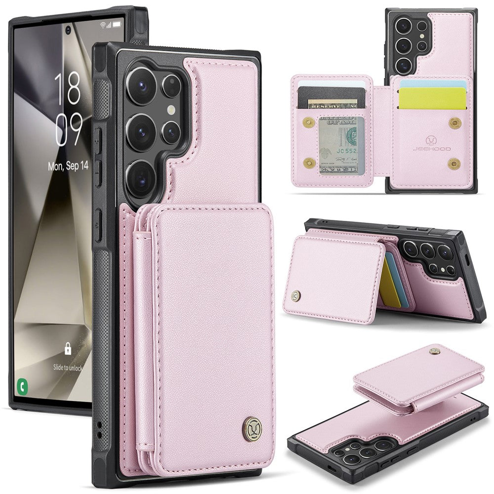 Galaxy S24 Ultra Leder-Handyhülle – Mit abnehmbarer magnetische Kartentasche