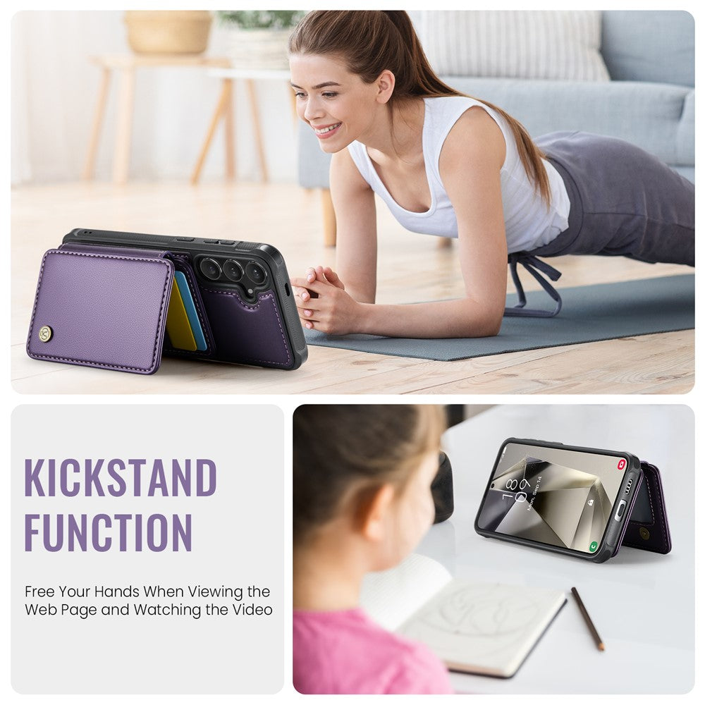 Galaxy S24 Plus Leder-Handyhülle – Mit abnehmbarer magnetische Kartentasche