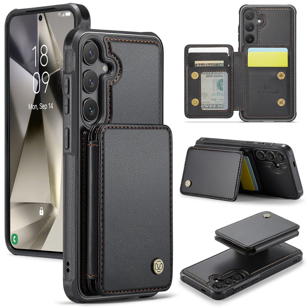 Galaxy S24 Leder-Handyhülle – Mit abnehmbarer magnetische Kartentasche