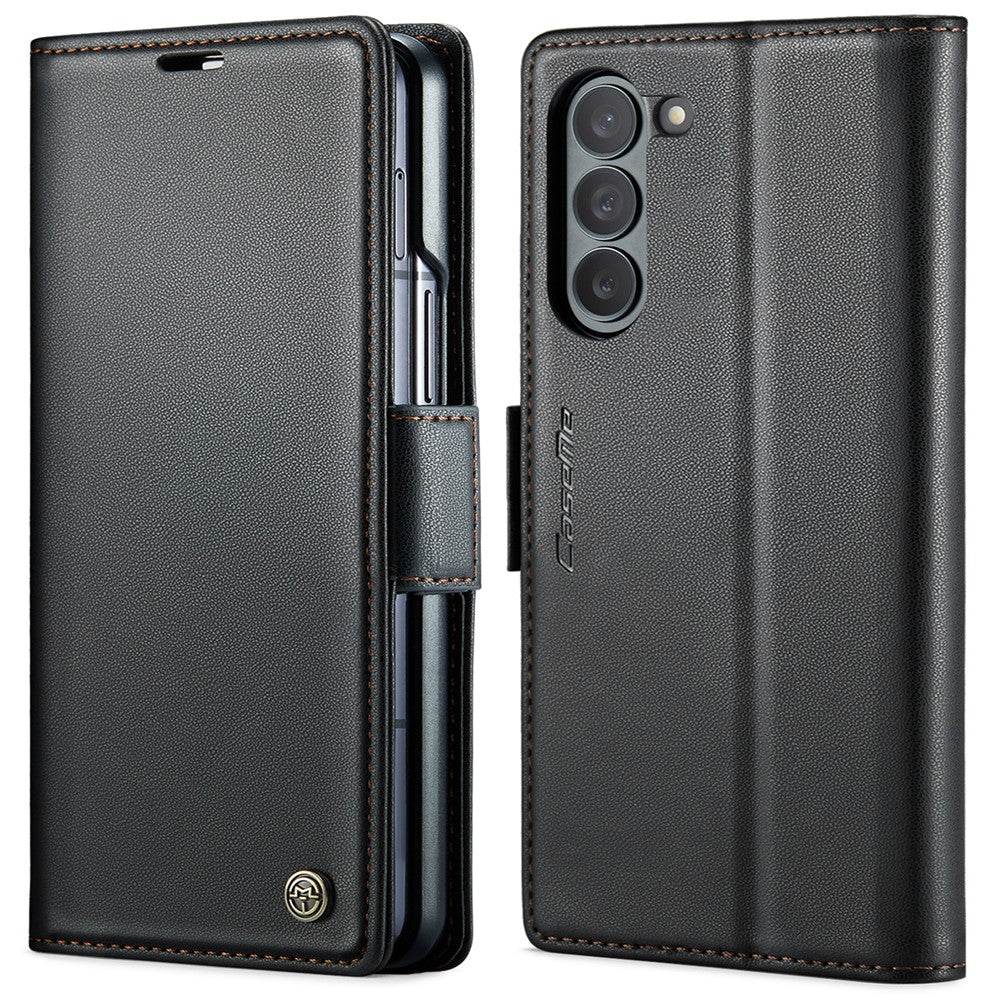 Galaxy Z Fold6 5G Glänzende Wallet-Hülle – RFID-Schutz & Ständer