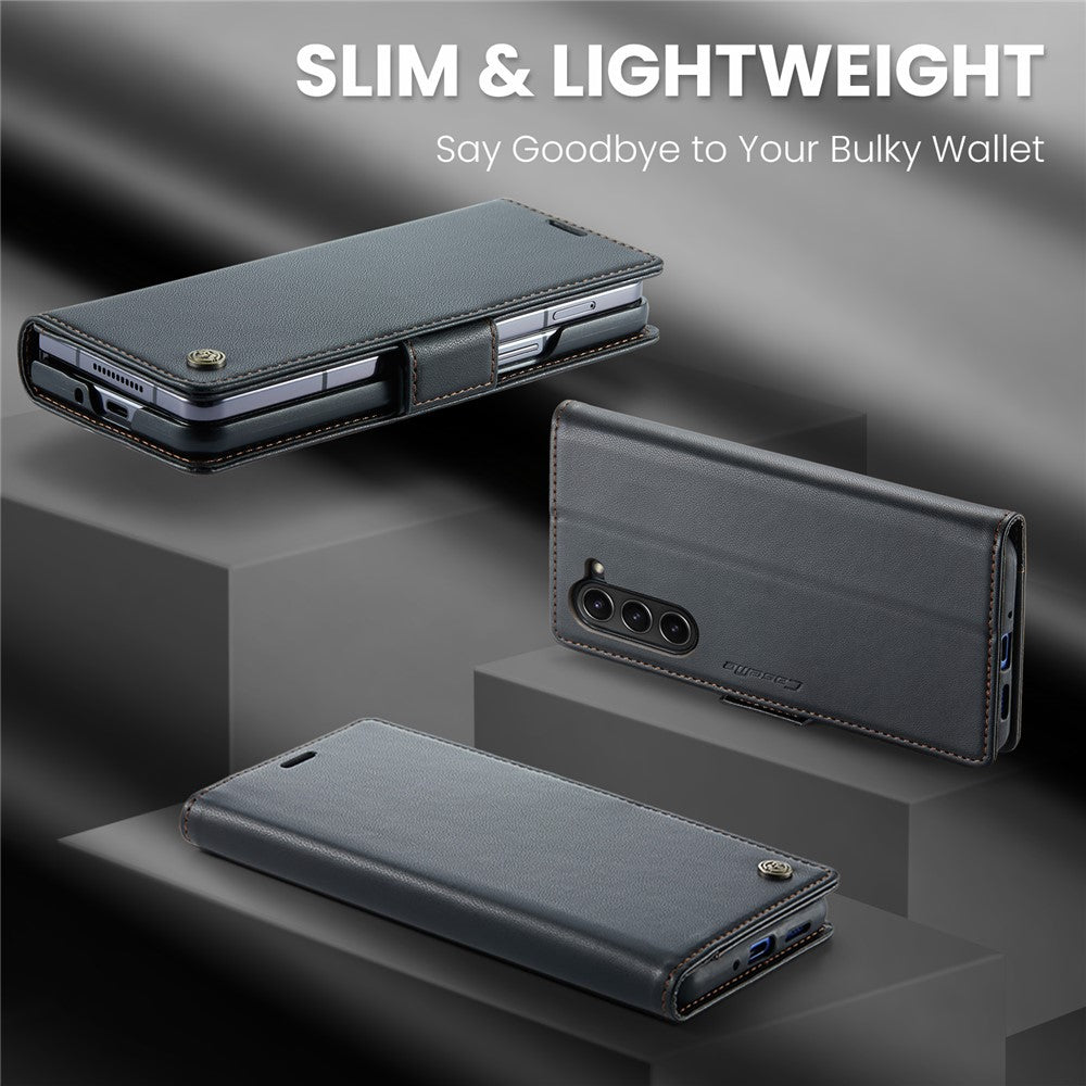 Galaxy Z Fold6 5G Glänzende Wallet-Hülle – RFID-Schutz & Ständer