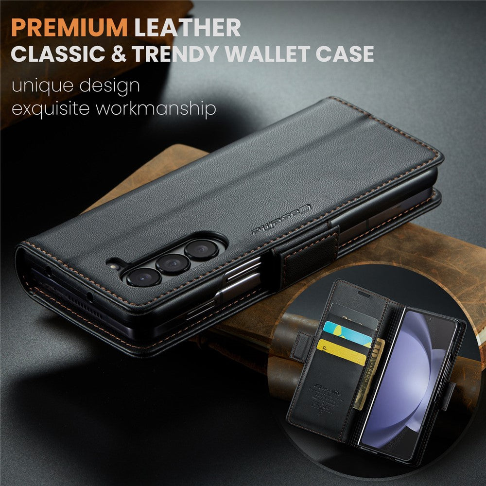 Galaxy Z Fold6 5G Glänzende Wallet-Hülle – RFID-Schutz & Ständer