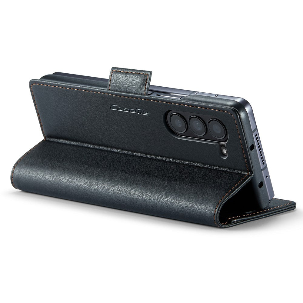 Galaxy Z Fold6 5G Glänzende Wallet-Hülle – RFID-Schutz & Ständer