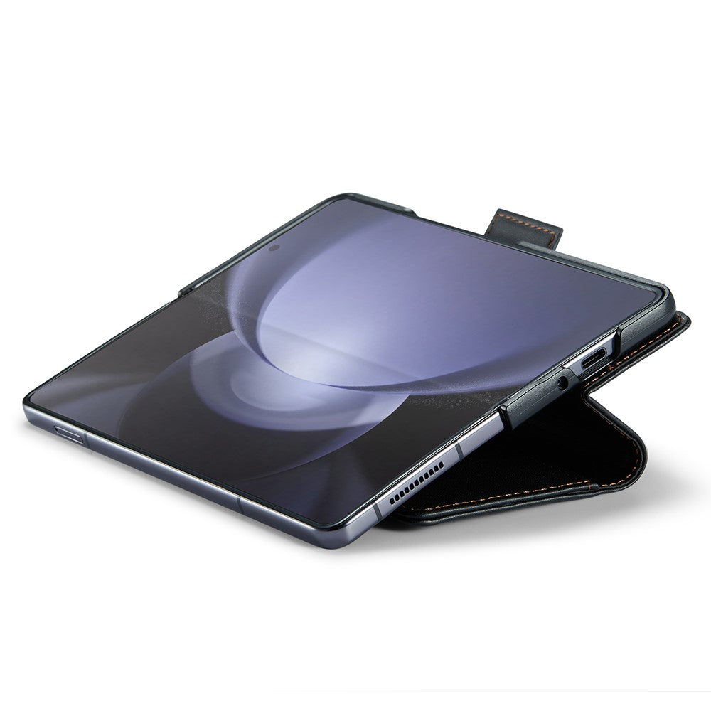 Galaxy Z Fold6 5G Glänzende Wallet-Hülle – RFID-Schutz & Ständer