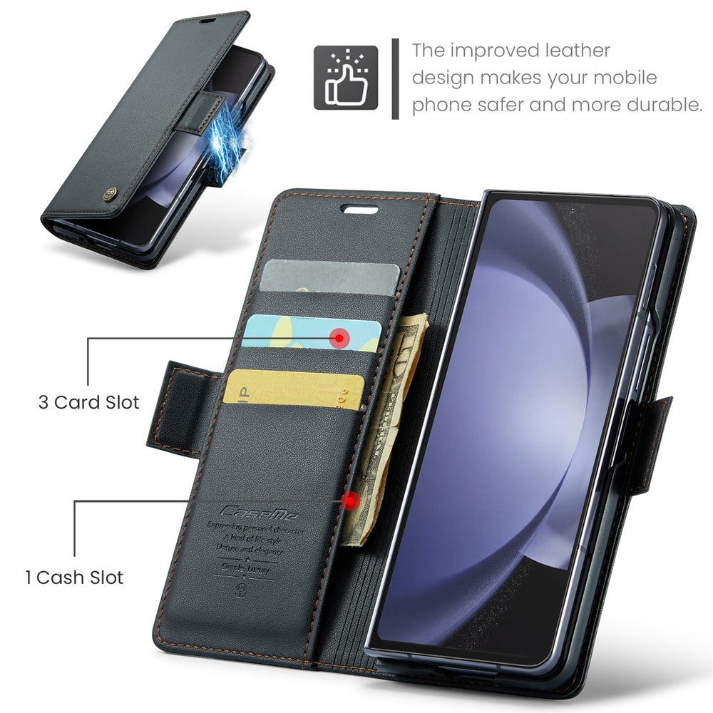 Galaxy Z Fold6 5G Glänzende Wallet-Hülle – RFID-Schutz & Ständer