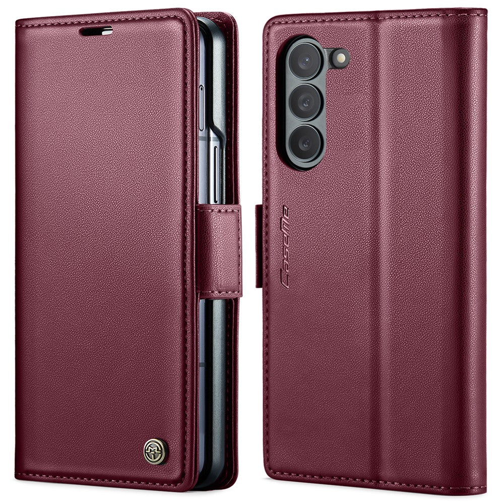 Galaxy Z Fold6 5G Glänzende Wallet-Hülle – RFID-Schutz & Ständer