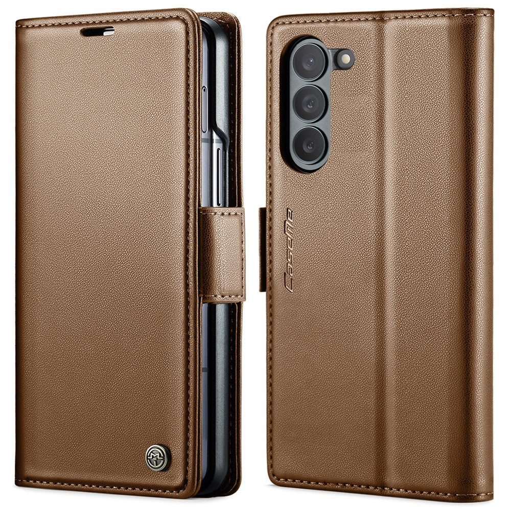 Galaxy Z Fold6 5G Glänzende Wallet-Hülle – RFID-Schutz & Ständer