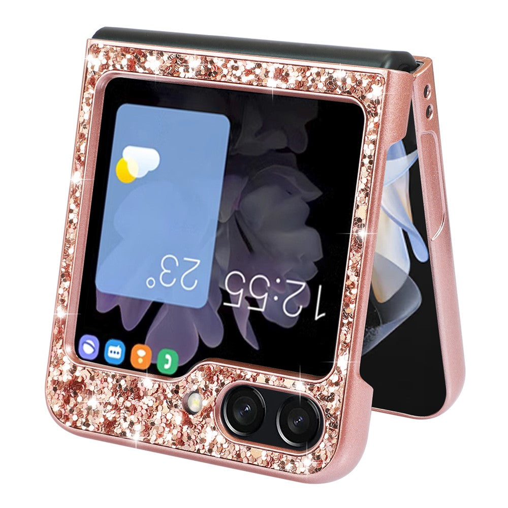 Galaxy Z Flip7 FE 5G / Flip6 5G Schutzhülle – Funkelnde Glitzer-Rückseite
