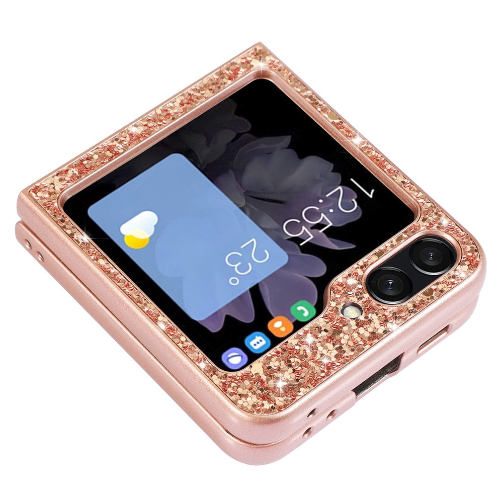 Galaxy Z Flip7 FE 5G / Flip6 5G Schutzhülle – Funkelnde Glitzer-Rückseite