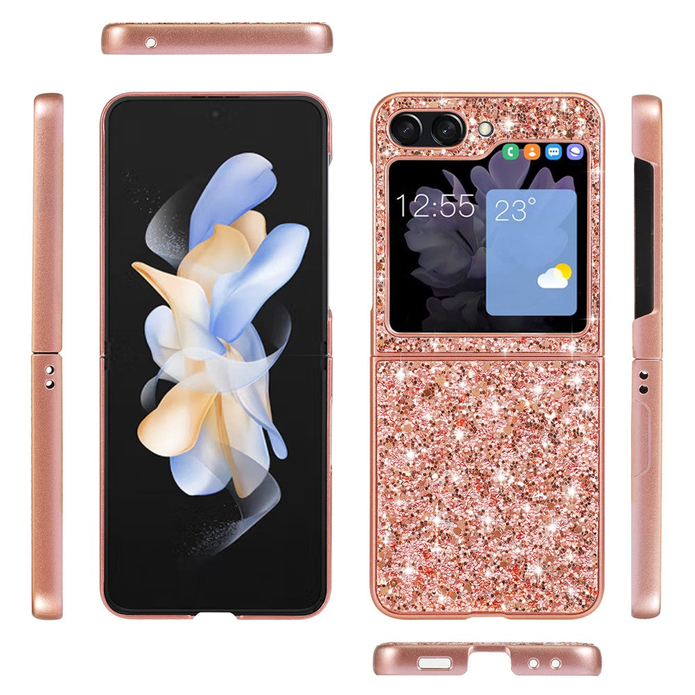 Galaxy Z Flip7 FE 5G / Flip6 5G Schutzhülle – Funkelnde Glitzer-Rückseite