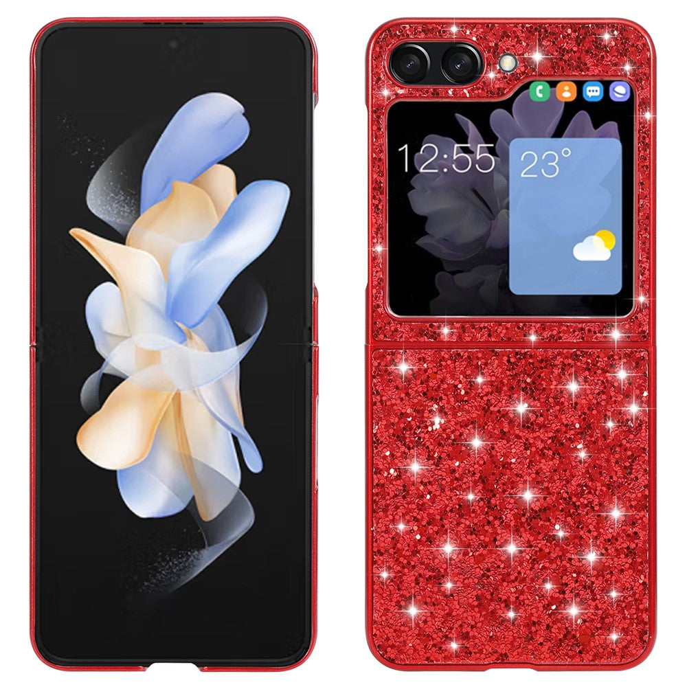 Galaxy Z Flip7 FE 5G / Flip6 5G Schutzhülle – Funkelnde Glitzer-Rückseite