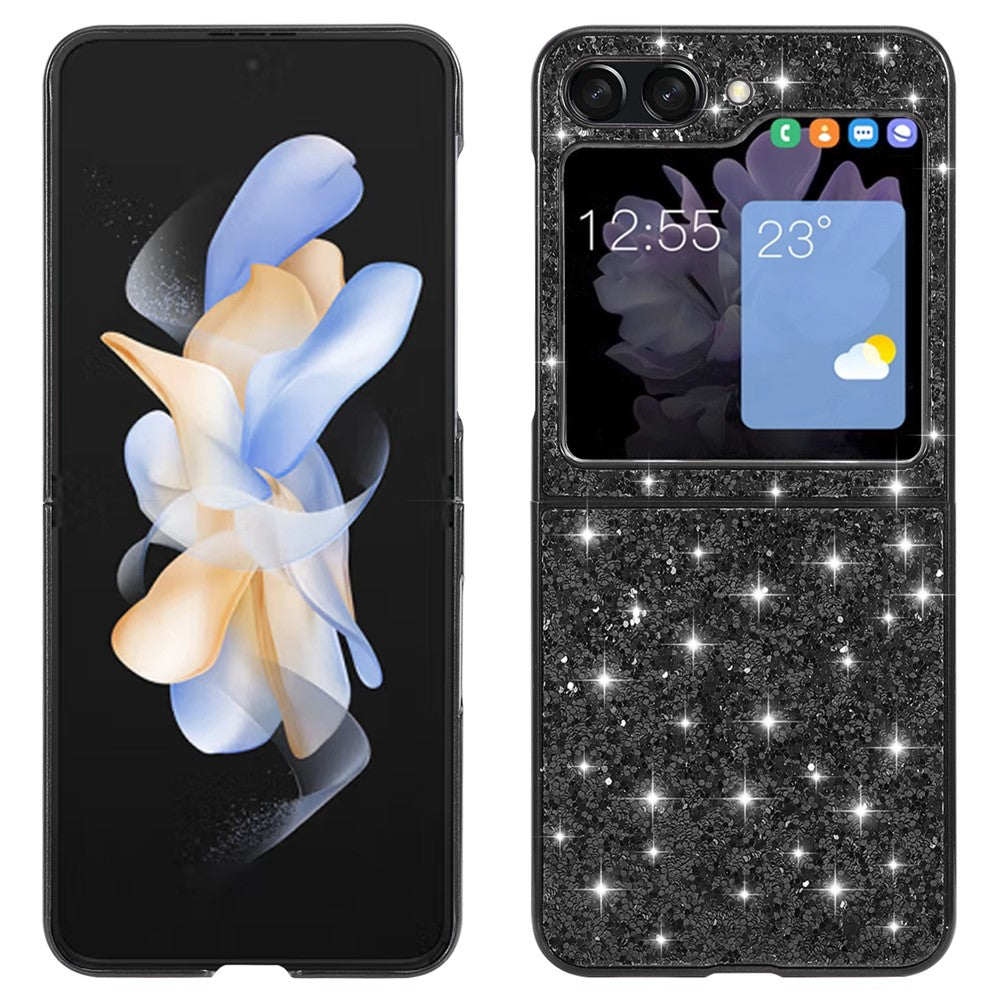 Galaxy Z Flip7 FE 5G / Flip6 5G Schutzhülle – Funkelnde Glitzer-Rückseite