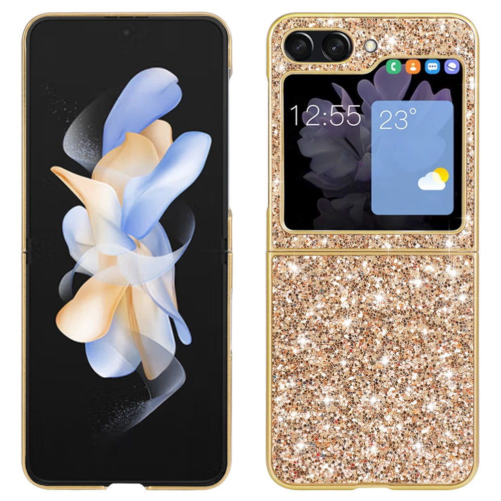 Galaxy Z Flip7 FE 5G / Flip6 5G Schutzhülle – Funkelnde Glitzer-Rückseite