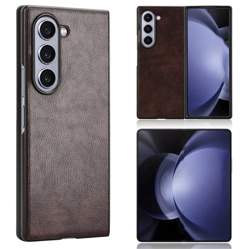 Galaxy Z Fold6 5G Schutzhülle – mit Litchi-Leder-Beschichtung