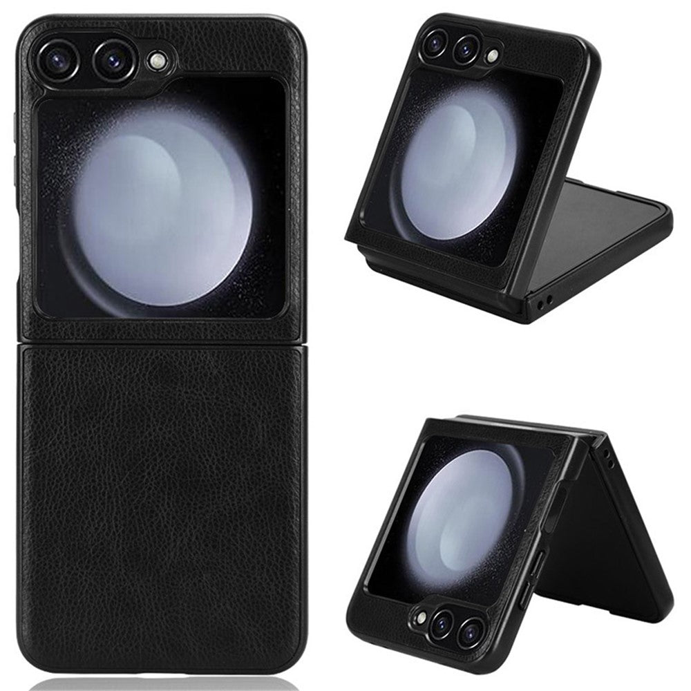 Galaxy Z Flip7 FE 5G / Z Flip6 5G Schutzhülle – mit Litchi-Leder-Beschichtung