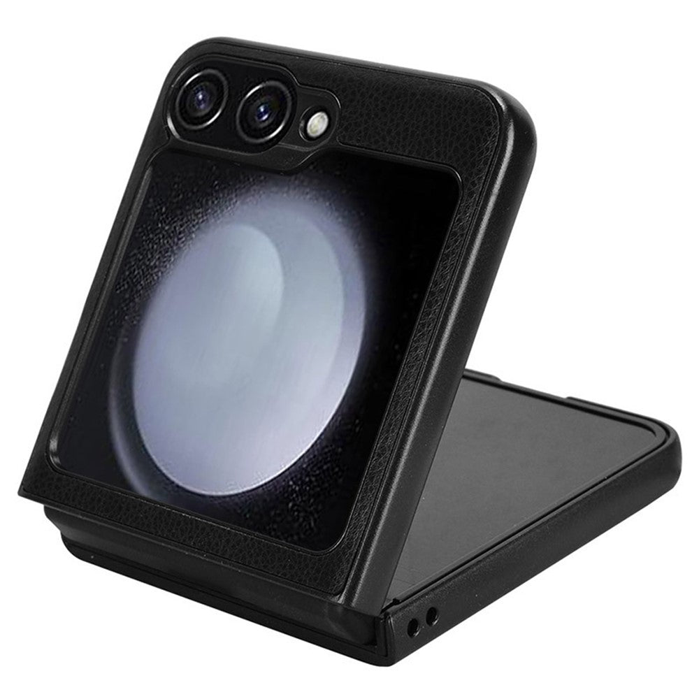 Galaxy Z Flip7 FE 5G / Z Flip6 5G Schutzhülle – mit Litchi-Leder-Beschichtung